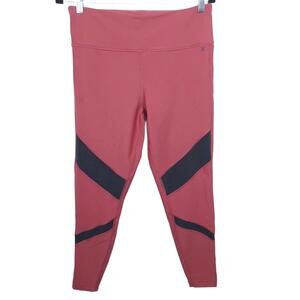 Hurley Womens Dusty Rose/Black Xlarge Leggings Workout Fitness Ankle Pre Owned